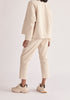 Paisie Pleated Corduroy Trousers in Cream Back